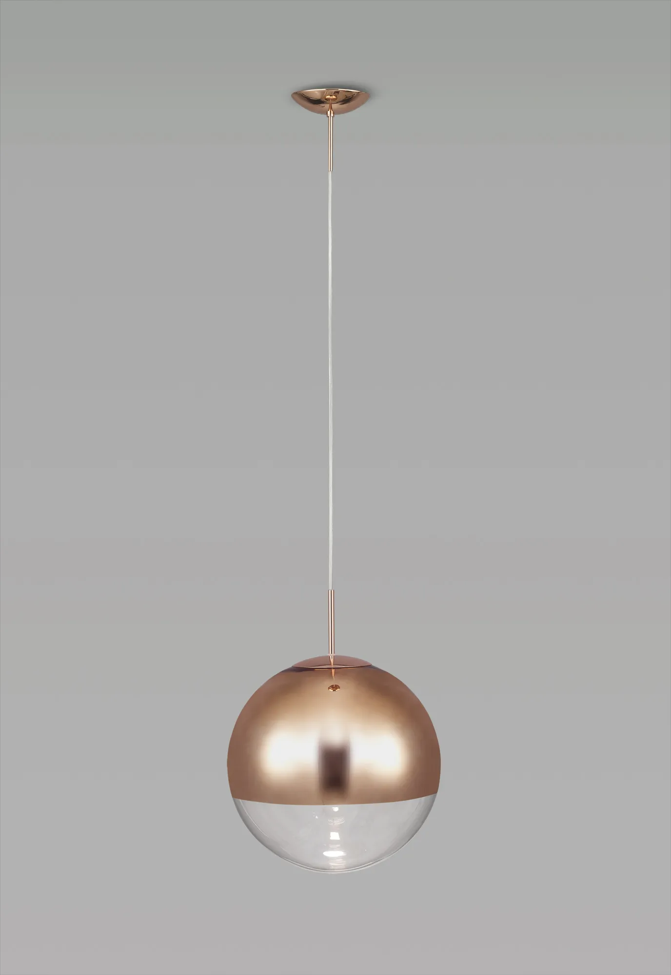 Miranda 25cm Glass Pendant 1 Light Copper D0126  Deco Miranda